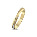 14kt. Vielsesring m. 0,20ct. W-vs