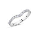 14kt. snoet hvidgulds ring med 17 x 0,02ct. W-vs
