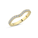 14kt. Vielsesring med 17 x 0,02ct. W-vs