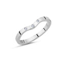 14kt. Vielsesring med 3 x 0,01ct. W-vs