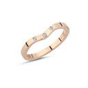 14kt. Vielsesring med 3 x 0,01ct. W-vs
