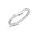 14kt. v ring hvidguld - rund