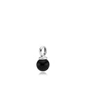 NEW PEARLY vedhæng i blankt sølv med ægte sort onyx