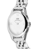 DANIEL WELLINGTON OVAL MINI 25,5X22MM BEANS LINK S WHITE