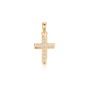 Sølvforgyldt vedhæng kors med syntetiske cubic zirconia