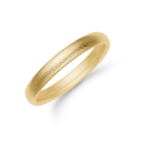 Hamret/mat vielsesring til ham i 14 karat rødguld