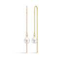 Tasha Chain Earrings White Pearl