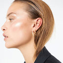 Infinity Pear Hoops Clear