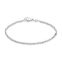 BNH - 14 karat hvidguld kongekæde armbånd