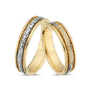 14kt. Vielsesring med 9x0,005ct. W-vs eller uden sten