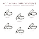 Hjerteringe 3 mm. 14 kt. hvidguld