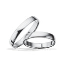 Hjerteringe 3,5 mm. 14 kt. hvidguld