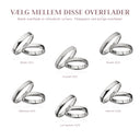 Hjerteringe 3,5 mm. 14 kt. hvidguld