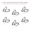 Hjerteringe 4 mm. 14 kt. hvidguld