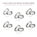 Hjerteringe 4,5 mm. 14 kt. hvidguld