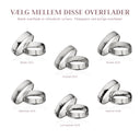 Hjerteringe 5 mm. 14 kt. hvidguld