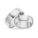Hjerteringe 7 mm. 14 kt. hvidguld