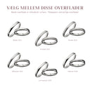 Hjerteringe 3 mm. 14 kt. hvidguld