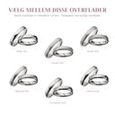 Hjerteringe 4 mm. 14 kt. hvidguld