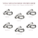 Hjerteringe 4,5 mm. 14 kt. hvidguld