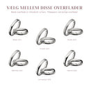 Hjerteringe 3,5 mm 14 kt. hvidguld