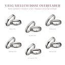 Hjerteringe 4 mm. 14 kt. hvidguld