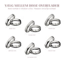 Hjerteringe 4,5 mm. 14 kt. hvidguld
