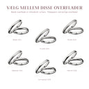 Hjerteringe 3 mm. 14 kt. hvidguld