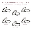 Hjerteringe 4 mm. 14 kt. hvidguld