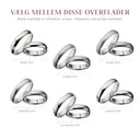 Hjerteringe 4,5 mm. 14 kt. hvidguld