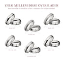 Hjerteringe 5 mm. 14 kt. hvidguld