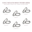 Hjerteringe 3,5 mm. 14 kt. hvidguld