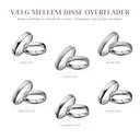 Hjerteringe 4 mm. 14 kt. hvidguld