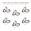 Hjerteringe 5 mm. 14 kt. hvidguld