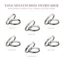 Hjerteringe 3 mm. 14 kt. hvidguld