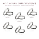 Hjerteringe 3,5 mm. 14 kt. hvidguld