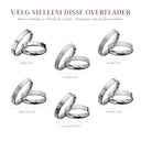 Hjerteringe 4 mm. 14 kt. hvidguld