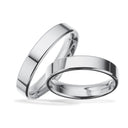 Hjerteringe 4,5 mm. 14 kt. hvidguld