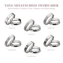 Hjerteringe 5 mm. 14 kt. hvidguld