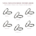 Hjerteringe 3 mm. 14 kt. hvidguld