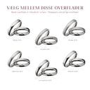 Hjerteringe 4 mm. 14 kt. hvidguld
