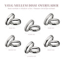 Hjerteringe 4,5 mm. 14 kt. hvidguld