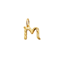 M Alfabet Vedhæng - Forgyldt