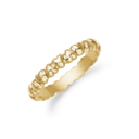 Hjerte vielsesring til hende i 14 karat rødguld uden sten