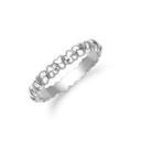 Hjerte vielsesring til hende i 14 karat hvidguld uden sten