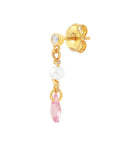 Pink pearl raindrop øreringe