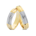 14 kt. Vielsesring med 8x0,01ct. W-vs eller uden sten
