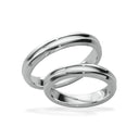 Forlovelsesring sølv m. rille