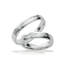 Forlovelsesring sølv m. 2 riller