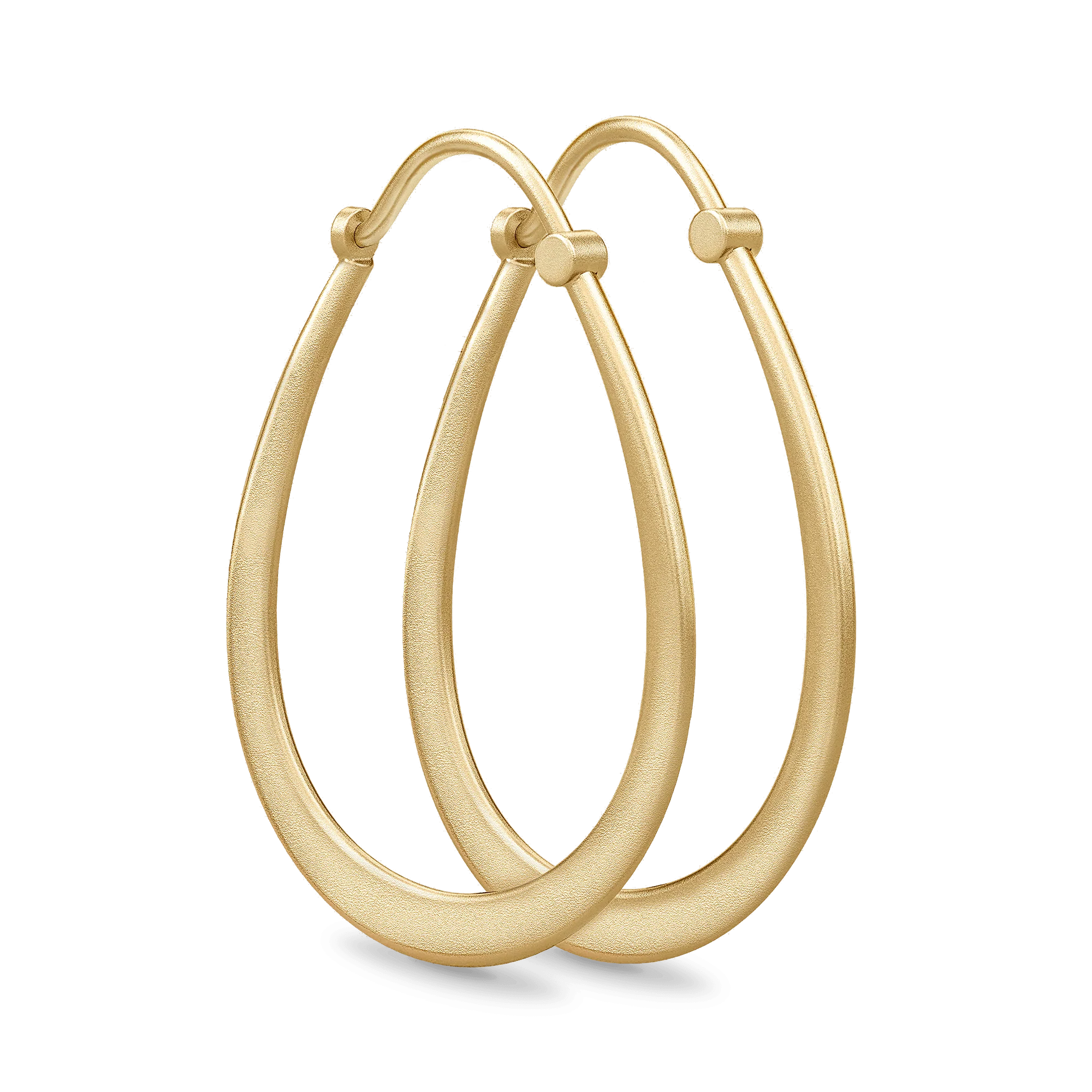 Classic pear hoop earrings